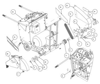 Section 01 Diagram and Parts List for MK-4026B 167439-26 MK Diamond Concrete Saw